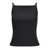 JACK & JONES Kadın Tişört JXSOFIA SL OPEN BACK TOP WVN, Black, M