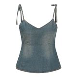 JACK & JONES Kadın Tişört JXTUVA DENIM TOP DNM, Medium Blue Denim, S