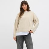Jack & Jones Kadin Yün Karisimli Wide Fit Kazak - Sigga - 0019-Bej