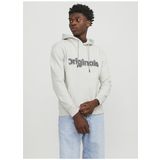Jack & Jones Kapüşon Yaka Krem Erkek Sweatshırt 12246802_JORLAKEWOOD SWEAT HOOD BF