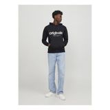 Jack & Jones Kapüşon Yaka Siyah Erkek Sweatshırt 12246802_JORLAKEWOOD SWEAT HOOD BF
