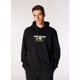 Jack & Jones Kapüşon Yaka Siyah Erkek Sweatshırt 12266946_JORBUSHWICK SWEAT HOOD FST