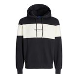 Jack & Jones Kapüşon Yaka Siyah Erkek Sweatshırt JORVESTERBRO BLOCK SWEAT HOOD STYD