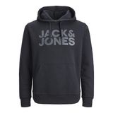 Jack & Jones Kapüşon Yaka Siyah Sweatshırt, XL, 12152840, Black/Large Prin, erkek