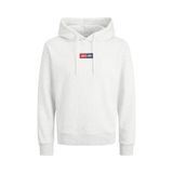 JACK & JONES Kapüşonlu Sweatshirt JJPAN SWEAT HOOD, L, 12278618, White Melange, erkek