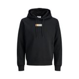 JACK & JONES Kapüşonlu Sweatshirt JJPAN SWEAT HOOD, M, 12278618, Black(C-N10), erkek