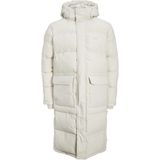 Jack & Jones Kapüsonlu Uzun Puffer Mont - Krem