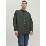 Jack & Jones Klasik Oxford Gömlek Erkek Uzun Kol Günlük Stil Düz Desen 12190444 - Koyu Yeşil - 4XL