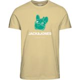 Jack & Jones Köpek Baskılı Erkek Tişört 12238121 - Sarı - M