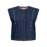 JACK & JONES Kot Yelek, S, JXMAE, Dark Blue Denim, Kadın