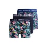 Jack & Jones Koyu Lacivert Boxer 12309125 JACSEAN FLOWER TRUN 3 Pack, 2XL, 5003350775, Koyu Lacivert, erkek