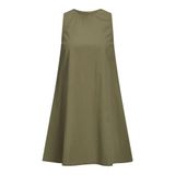 JACK & JONES Koyu Yeşil Kadın Kısa Elbise JXKAIA SEERSUCKER DRESS WVN