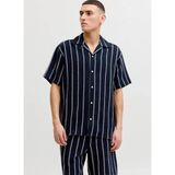 Jack & Jones Lacivert Erkek Regular Fit Çizgili Gömlek 12271060 Jorcoba Strıperesort Shırt - 2XL