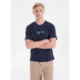 Jack & Jones Lacivert Erkek Regular Fit Deniz Temalı T-Shirt 12306234 Jorscene Tee Ss Crew BSS26 - Koyu Lacivert