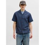 Jack & Jones Lacivert Erkek Regular Fit Gömlek 12291956 Jprbluwınson Dobby Shırt - 2XL