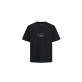 Jack & Jones Manchester Script Erkek Siyah Tişört (12273373-B)