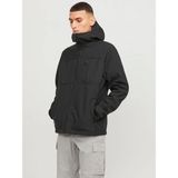 Jack & Jones Markasız 12252212 On Fermuarlı Kol Ucu Lastıklı Suya Dayanıklı Softshell Mont - Siyah