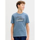 Jack & Jones Mavi Erkek Çocuk Baskılı T-Shirt 12289236 - 8 Yaş