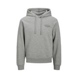JACK & JONES Mokoto Kapüşonlu Logo Regular Fit Sweatshirt, L, 12278606, Gri, erkek
