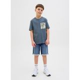 Jack & Jones Normal Bel Normal Açık Mavi Erkek Çocuk Denim Şort 12269797 - 14 Yaş