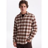 Jack & Jones Normal Kahve Erkek Gömlek 12279546_JJJOSHUA Check Shırt Ls - 2XL