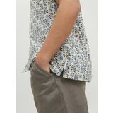 Jack & Jones Normal Mavi Desenli Erkek Gömlek 12234367_JPRBLULANDON PRINT RESORT
