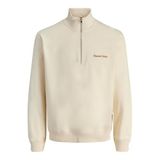 JACK & JONES Norrebro Beyaz Sweatshirt, L, 12282899, Antique White, erkek
