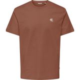 Jack & Jones Only & Sons Onsmaxım Pamuklu Regular Fit Erkek T-Shirt - Tarçın