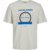 Jack & Jones Önü Baskılı Bisiklet Yaka Erkek Tişört 12238838 - Bej - XL