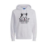 JACK & JONES ORIGINALS Erkek JORBEWARE SWEAT HOOD FST Sweatshirt, Beyaz Melanj, XL