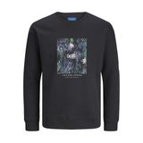JACK & JONES ORIGINALS Erkek JORSILVERLAKE SWEAT CREW NECK LN Sweatshirt, Siyah, M