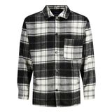 JACK & JONES ORIGINALS Erkek JORZAC CHECK OVERSHIRT LS SN Gömlek, Siyah, M