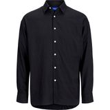 Jack & Jones Originals Jorparos Pamuklu Oversize Uzun Kollu Gömlek Erkek Gömlek 12271106 - Siyah