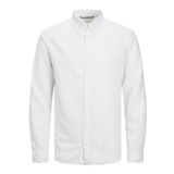 JACK & JONES Parlak Beyaz Erkek Gömlek JPRCCMAZE LINEN SHIRT L/S BUTTON DOWN LN, S