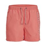 JACK & JONES Pembe Erkek Çocuk Deniz Şortu JPSTFIJI JJSWIM DOUBLE LOGO LY SN JNR, 12 yaş