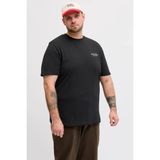Jack & Jones Plus Büyük Beden Pamuklu Regular Fit Bisiklet Yaka T Shirt Erkek T Shirt 12289683 - 2XL - Siyah