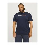 Jack & Jones Plus Erkek Lacivert Jjecorp Logo Tee Play Ss O-n Noos Pls Büyük Beden Tişört 12243630-Navyblaze