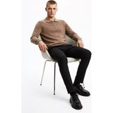 Jack & Jones Polo Yaka Rahat Bej Erkek Kazak 12281743_JPRBLAMILANO Stıtch Knıt Z - 2XL