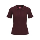 JACK & JONES Polo Yaka Triko Kazak, M, 12280289, Cabernet, Kadın
