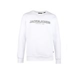 JACK & JONES PREMIUM Erkek JPRBLAJASON BRANDING SWEAT CREW NECK Sweatshirt, Beyaz, XXL
