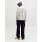 Jack & Jones Premıum Jprblurayle Lınen Blend Zıp Ls Shırt Smu 12295097 Erkek Keten Gömlek Fermuarlı