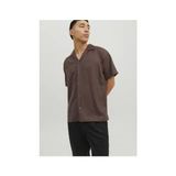 Jack & Jones Rahat Kesim Kısa Kollu Gömlek - Blujude - Kahverengi / Bracken - Jack & Jones - Acı Kahve