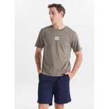Jack & Jones Regular Fit Logo Baskılı T-Shirt, M, 5003350735, Yeşil, Erkek