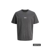 Jack & Jones Regular Fit Logo Baskılı T-Shirt, XL, 5003350729, Gri, Erkek