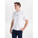 Jack & Jones Regular Fit Yazı Baskılı T-Shirt, 2XL, 5003350738, Ekru, Erkek
