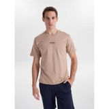 Jack & Jones Regular Fit Yazı Baskılı T-Shirt JCOEVERYDAY TEE CREW, S, 5003350737, Bej, Erkek