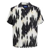Jack & Jones Relaxed Kırık Beyaz Gömlek JORLUKE IKO RESORT AOP SHIRT SS, M, 5003120593, Kırık Beyaz, Erkek