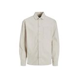 Jack & Jones Relaxed Krem Erkek Gömlek JCOCOLLECTIVE ZAC OVERSHIRT LS SN