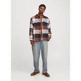 Jack & Jones Relaxed Lacivert Erkek Gömlek 12257199_Jjebradley Ollıe Overshırt - XL