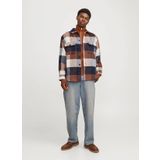 Jack & Jones Relaxed Lacivert Erkek Gömlek 12257199_JJEBRADLEY OLLIE OVERSHIRT